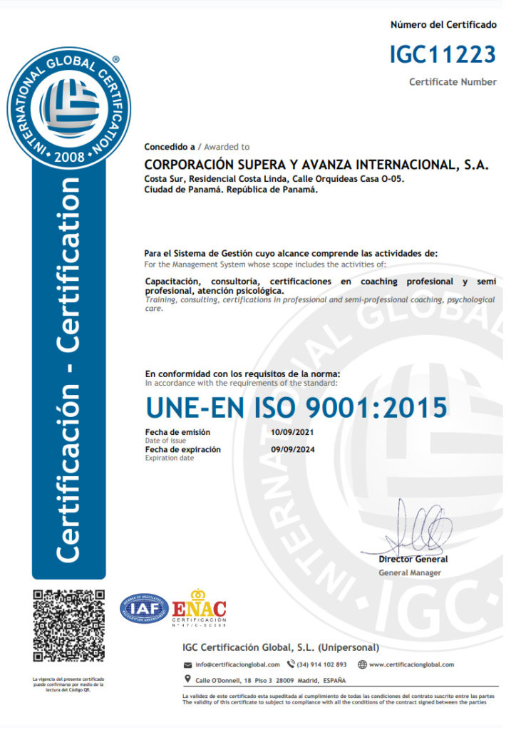 Certificación Iso 9001 2015 – Supera Y Avanza